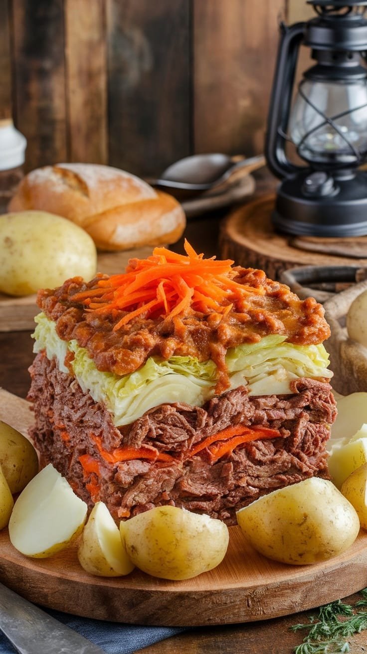 Beef and Cabbage Casserole with potatoes
